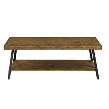 Load image into Gallery viewer, Natural Pine Brown Laguna Solid Wood 4 Legs Coffee Table with Storage
