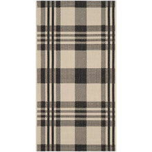 Load image into Gallery viewer, Lakeeva Plaid Area Rug in Black / Bone 2' x 3'7"
