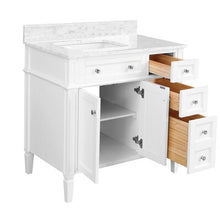 Load image into Gallery viewer, Lakeland 36&quot; Single Bathroom Vanity Set White/Marble Top 1152CDR
