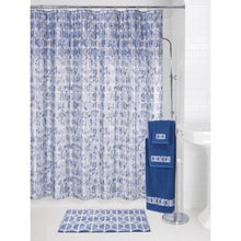 Load image into Gallery viewer, Blue Lamendola Hexagon Border 3 Piece 100% Cotton Towel Set GL485
