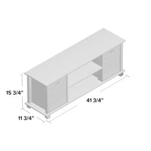 Load image into Gallery viewer, French Oak Gray/Black/Black Lancaer TV Stand for TVs up to 48&quot;
