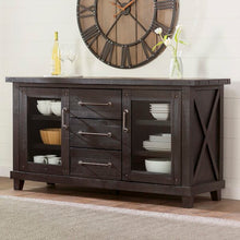Load image into Gallery viewer, Langsa 65&quot; Wide 3 Drawer Sideboard Black

