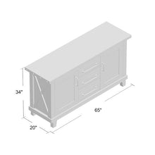 Load image into Gallery viewer, Langsa 65&quot; Wide 3 Drawer Sideboard Black
