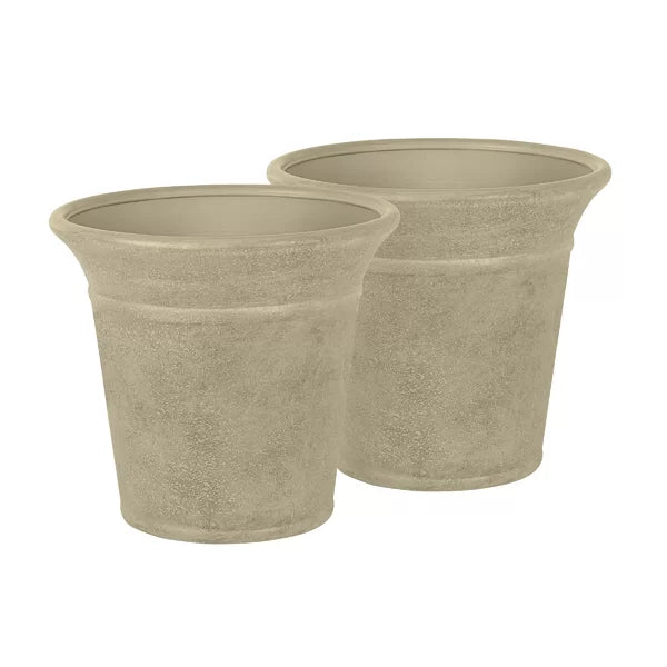 Langston 2-Piece Resin Pot Planter Set (Set of 2)