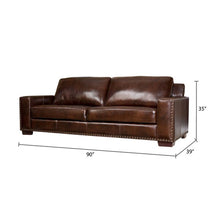 Load image into Gallery viewer, Lapidge 90&quot; Square Arms Sofa Merlot
