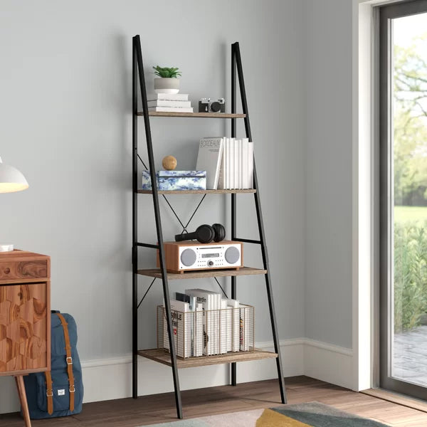 Larkie 70.87'' H x 23.62'' W Steel Ladder Bookcase
