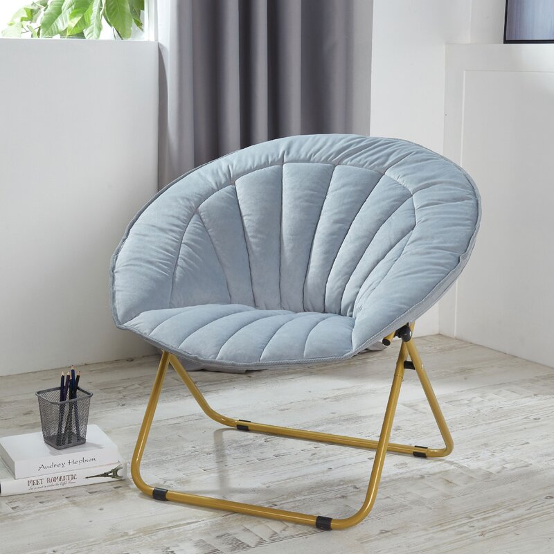 Larkin 30'' Wide Velvet Papasan Chair