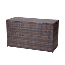 Load image into Gallery viewer, 154 Gallons Gallon Water Resistant Wicker Deck Box in Dark Brown
