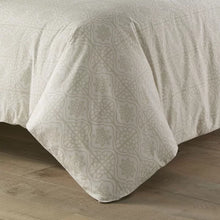 Load image into Gallery viewer, King Duvet Cover + 2 Shams Latour Cream Standard Cotton 120 TC Reversible 3 Piece Duvet Cover Set
