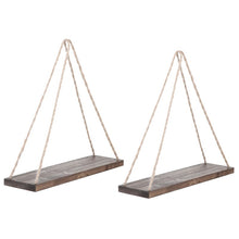 Load image into Gallery viewer, Brown Latulipe 2 Piece Triangle Solid Wood Floating Shelf (Set of 2) OG213
