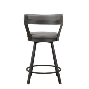 Laub Swivel Counter stool (25”) (2) - Gray #AD11