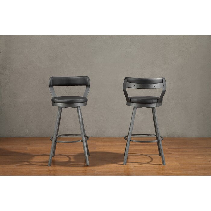Laub Black Swivel Counter Stool Set of 2 2463HW Salvage & Co Fishers