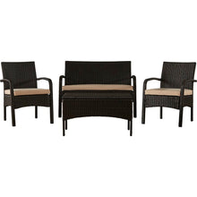 Load image into Gallery viewer, Lauer 4 Piece Rattan Sofa Seating Group with Cushions 2077
