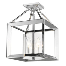 Load image into Gallery viewer, Laurent 3 - Light 11.75&#39;&#39; Lantern Square / Rectangle Semi Flush Mount
