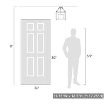 Load image into Gallery viewer, Laurent 3 - Light 11.75&#39;&#39; Lantern Square / Rectangle Semi Flush Mount
