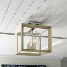 Load image into Gallery viewer, Laurent 3 - Light 12&#39;&#39; Lantern Square / Rectangle Semi Flush Mount
