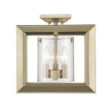 Load image into Gallery viewer, Laurent 3 - Light 12&#39;&#39; Lantern Square / Rectangle Semi Flush Mount
