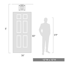 Load image into Gallery viewer, Laurent 3 - Light 12&#39;&#39; Lantern Square / Rectangle Semi Flush Mount
