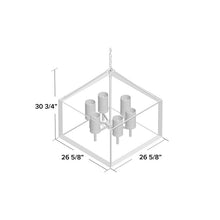 Load image into Gallery viewer, Chrome Laurent Lantern Square Chandelier MRM3296
