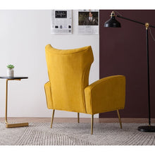 Load image into Gallery viewer, Lauretta Wingback Chair Yellow #2508HW
