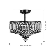 Load image into Gallery viewer, Laurie 2 - Light 14.75&#39;&#39; Drum Semi Flush Mount

