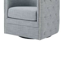 Load image into Gallery viewer, Lavaca Button Tufted Swivel Barrel Chair
