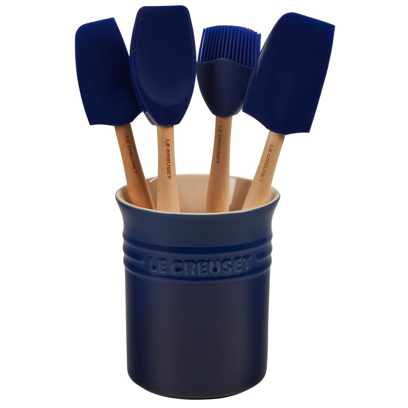 Le Creuset 5 Piece Utensil Set with Crock 5991RR