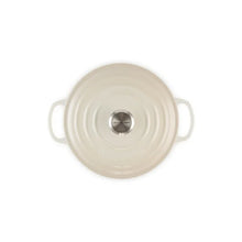 Load image into Gallery viewer, Le Creuset Meringue Signature Cast Iron Round Dutch Oven with Lid 5.5qt
