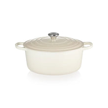 Load image into Gallery viewer, Le Creuset Meringue Signature Cast Iron Round Dutch Oven with Lid 5.5qt
