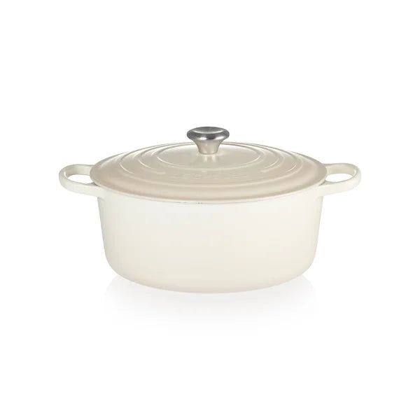 Le Creuset Meringue Signature Cast Iron Round Dutch Oven with Lid 5.5qt