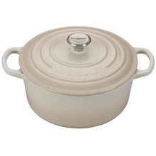 Load image into Gallery viewer, Le Creuset Meringue Signature Cast Iron Round Dutch Oven with Lid 5.5qt
