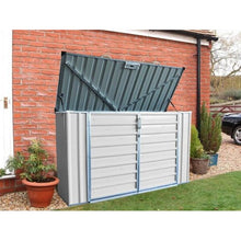 Load image into Gallery viewer, Lean To Garbage 7 ft. W x 3 ft. D Metal Horizontal Storage Shed 3476RR
