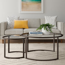 Load image into Gallery viewer, Leatherman Extendable Sled 2 Nesting Tables Coffee Table Set AP441
