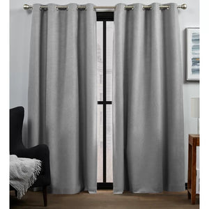 Leavens Solid Blackout Thermal Grommet Curtain Panels 52" x 84" (Set of 2)