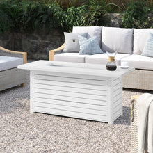 Load image into Gallery viewer, 25&quot; H x 54&quot; W x 22&quot; D White Lebeau 25&quot; H x 54&quot; W Steel Propane/Natural Gas Fire Pit Table
