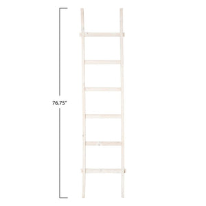 Cream Legault 76.75'' Tall Solid Wood Blanket Ladder