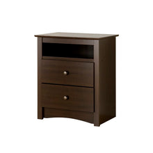 Load image into Gallery viewer, Legrand 2 Drawer Nightstand: Espresso/Brown (SB1668)
