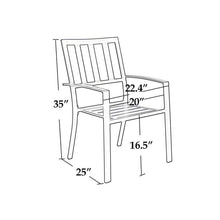 Load image into Gallery viewer, Leigh Stacking Patio Dining Armchair (Set of 2) AH3511

