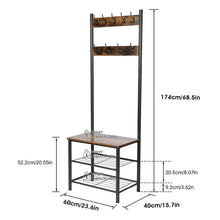 Load image into Gallery viewer, Leija 23.6&#39;&#39; Wide Hall Tree with Bench and Shoe Storage
