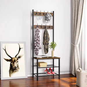 Leija 23.6'' Wide Hall Tree with Bench and Shoe Storage