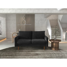 Load image into Gallery viewer, Lemke 58&quot; Velvet Round Arm Loveseat
