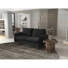 Load image into Gallery viewer, Lemke 58&quot; Velvet Round Arm Loveseat
