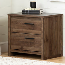 Load image into Gallery viewer, Natural Walnut Lensky 2 Drawer Nightstand
