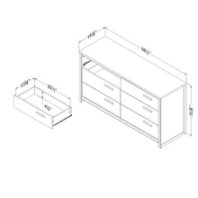 Load image into Gallery viewer, Gray Oak Lensky 6 Drawer 58.5&#39;&#39; W Dresser *AS-IS*
