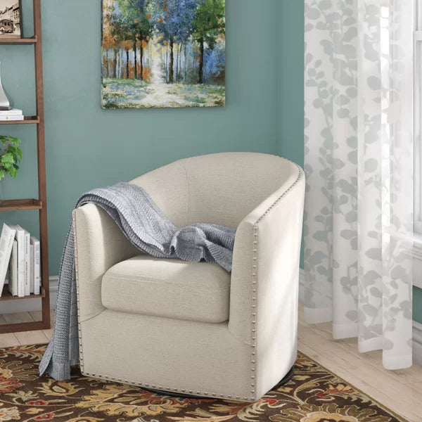 Leominster 28'' Wide Swivel Barrel Chair