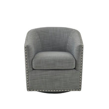 Load image into Gallery viewer, Leominster Nailhead Swivel Barrel Chair, 20.5&quot;H
