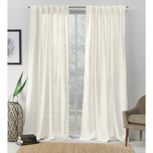 Load image into Gallery viewer, Leon Polyester Semi-Sheer Curtain Pair 54&quot; W x 96&quot; L (Set of 4)
