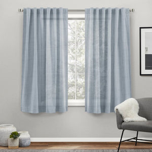 54" x 96" Leon Polyester Semi-Sheer Curtain Pair (Set of 2)