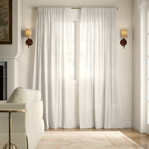 54" W x 96" L Leon Polyester Semi-Sheer Curtain Pair (Set of 2)