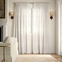 Load image into Gallery viewer, Leon Solid Semi-Sheer Tab Top Curtain Panels, 54&quot; W x 96&quot; L, (Set of 2)
